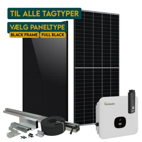 10 kW Growatt Solcelleanlæg